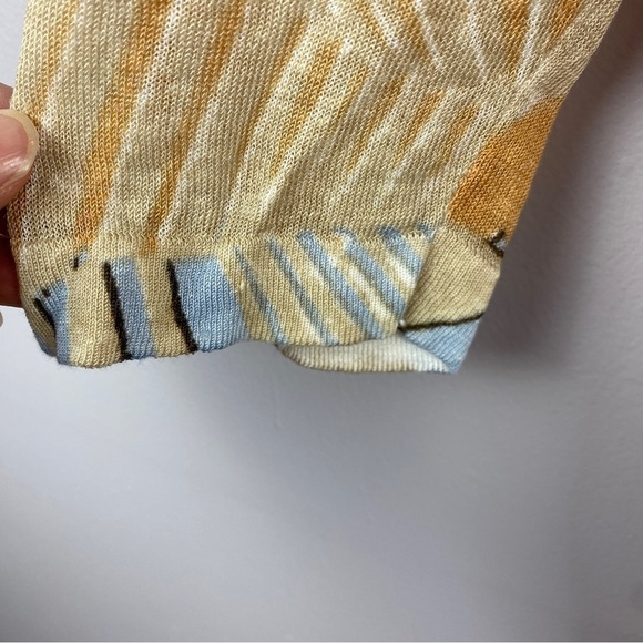 NIC + Zoe Cream Linen Blend Ombre Long Sleeve Top Large - Picture 7 of 10